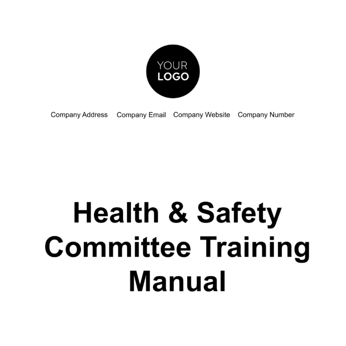Free Health & Safety Committee Training Manual Template