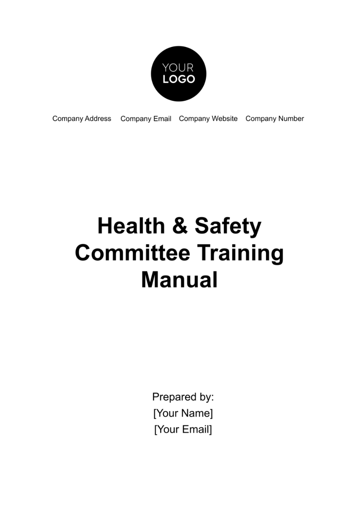 Health & Safety Committee Training Manual Template - Edit Online & Download