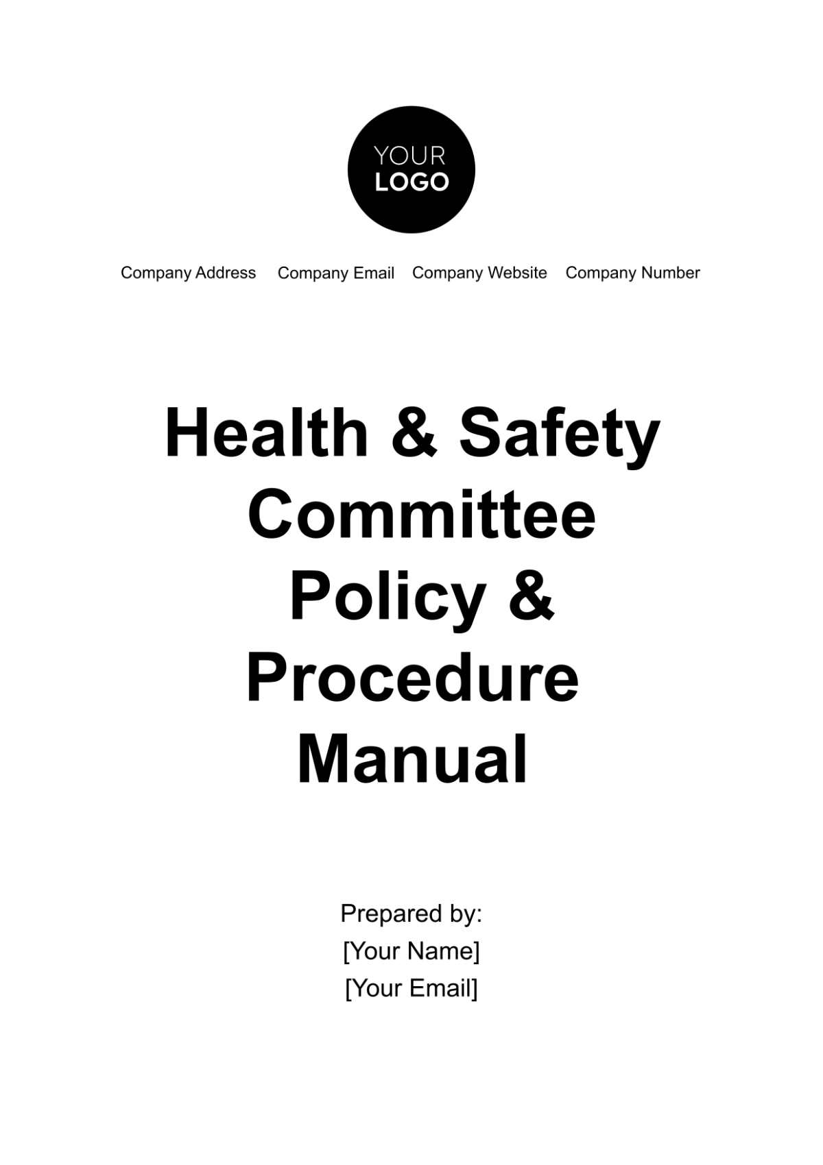 Free Health & Safety Committee Policy & Procedure Manual Template