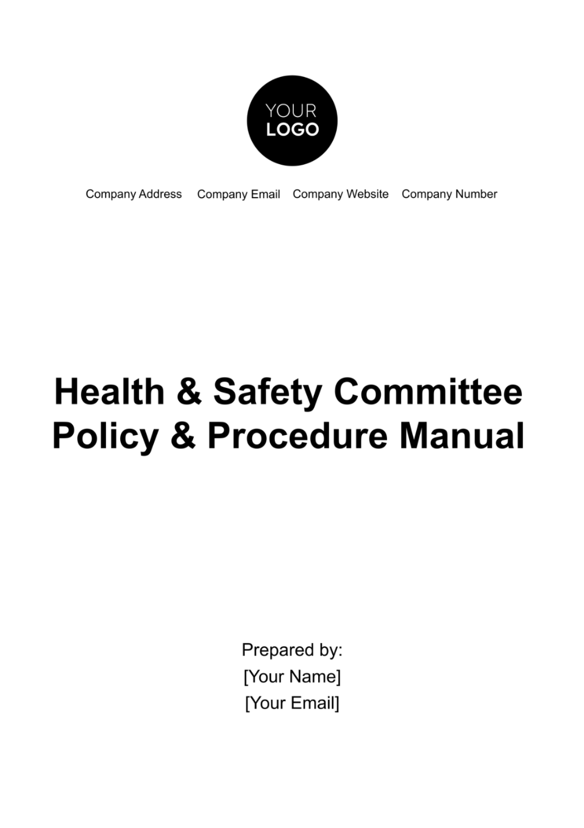 Health & Safety Committee Policy & Procedure Manual Template - Edit Online & Download