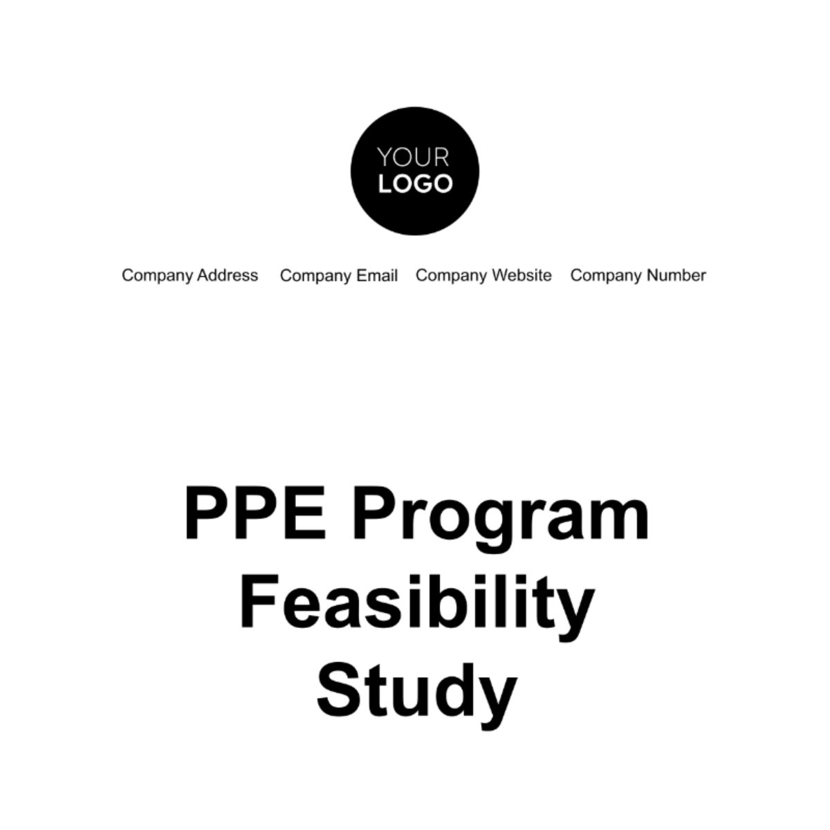 PPE Program Feasibility Study Template
