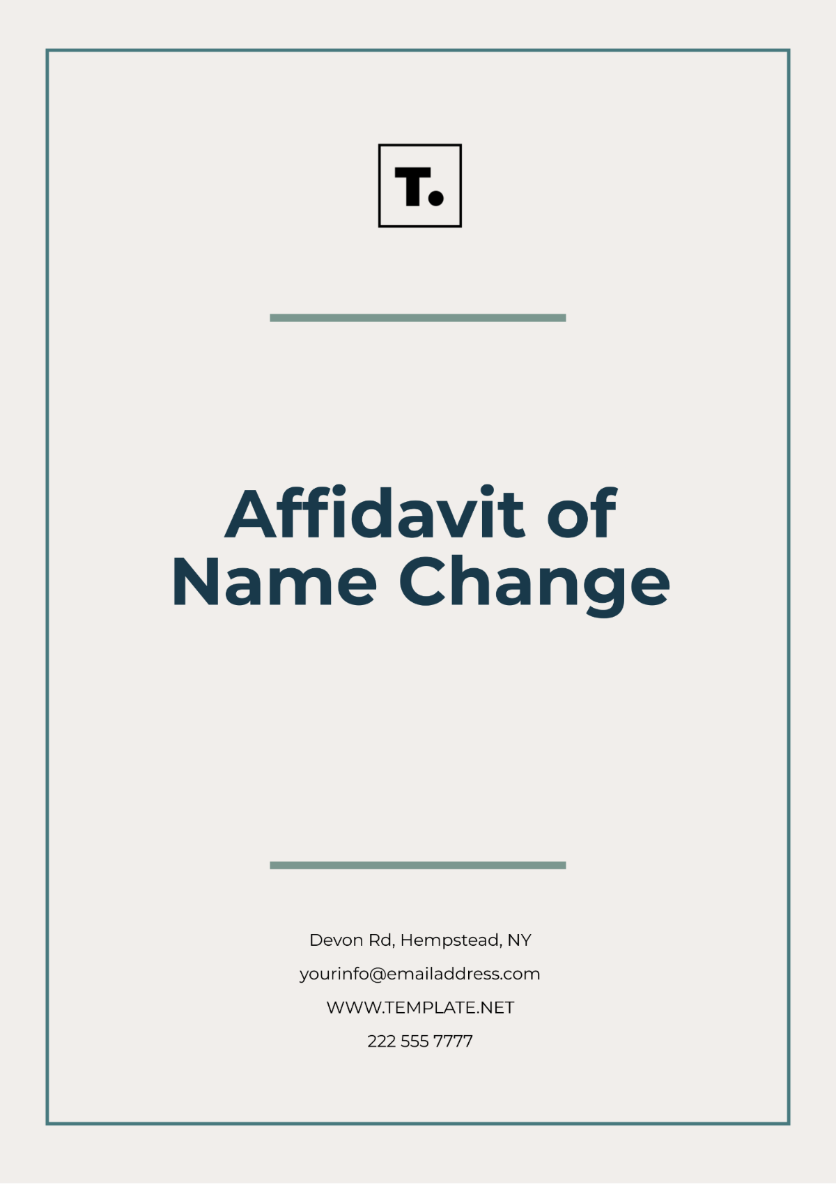 Affidavit of Name Change Layout Template - Edit Online & Download