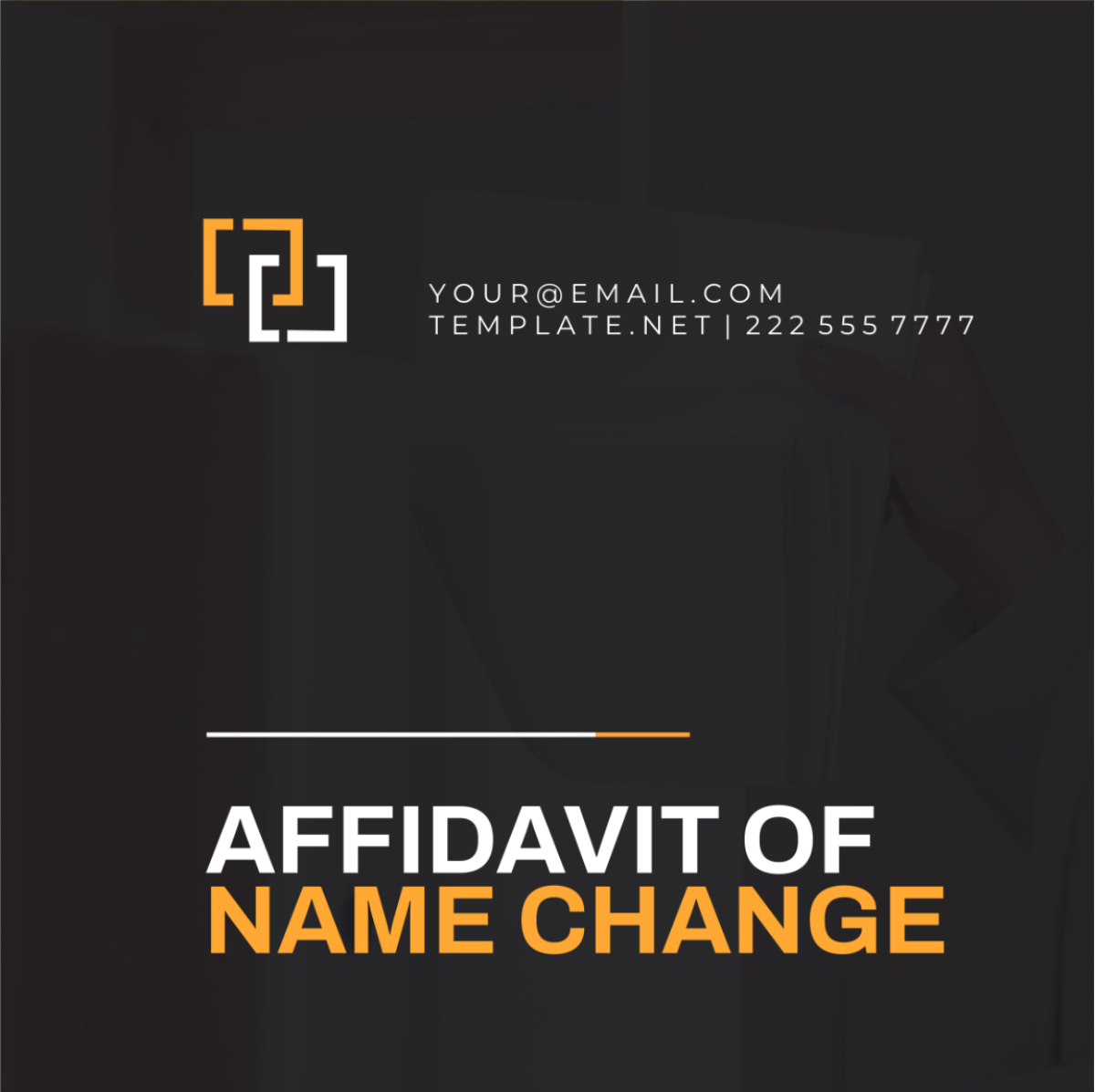 Affidavit of Name Change Template