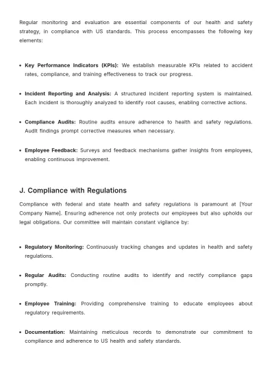Free Health & Safety Committee Strategic Plan Template to Edit Online