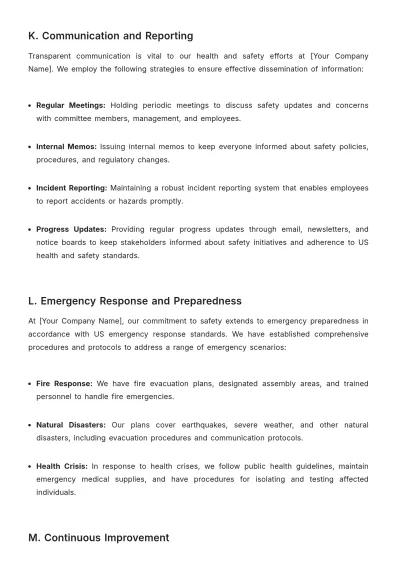 Free Health & Safety Committee Strategic Plan Template to Edit Online