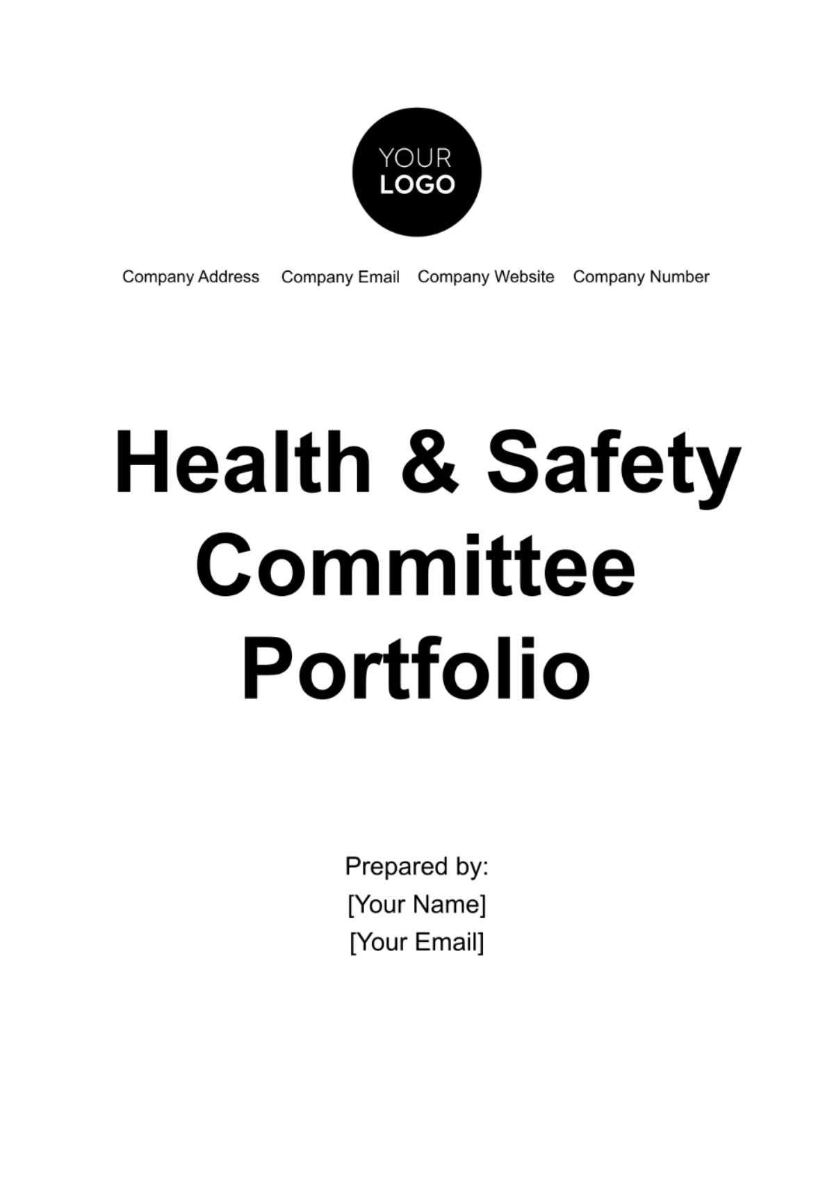 Free Health & Safety Committee Portfolio Template
