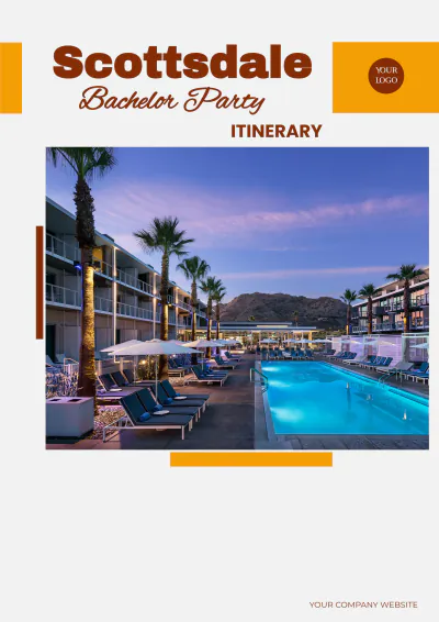 Free Scottsdale Bachelor Party Itinerary Template to Edit Online