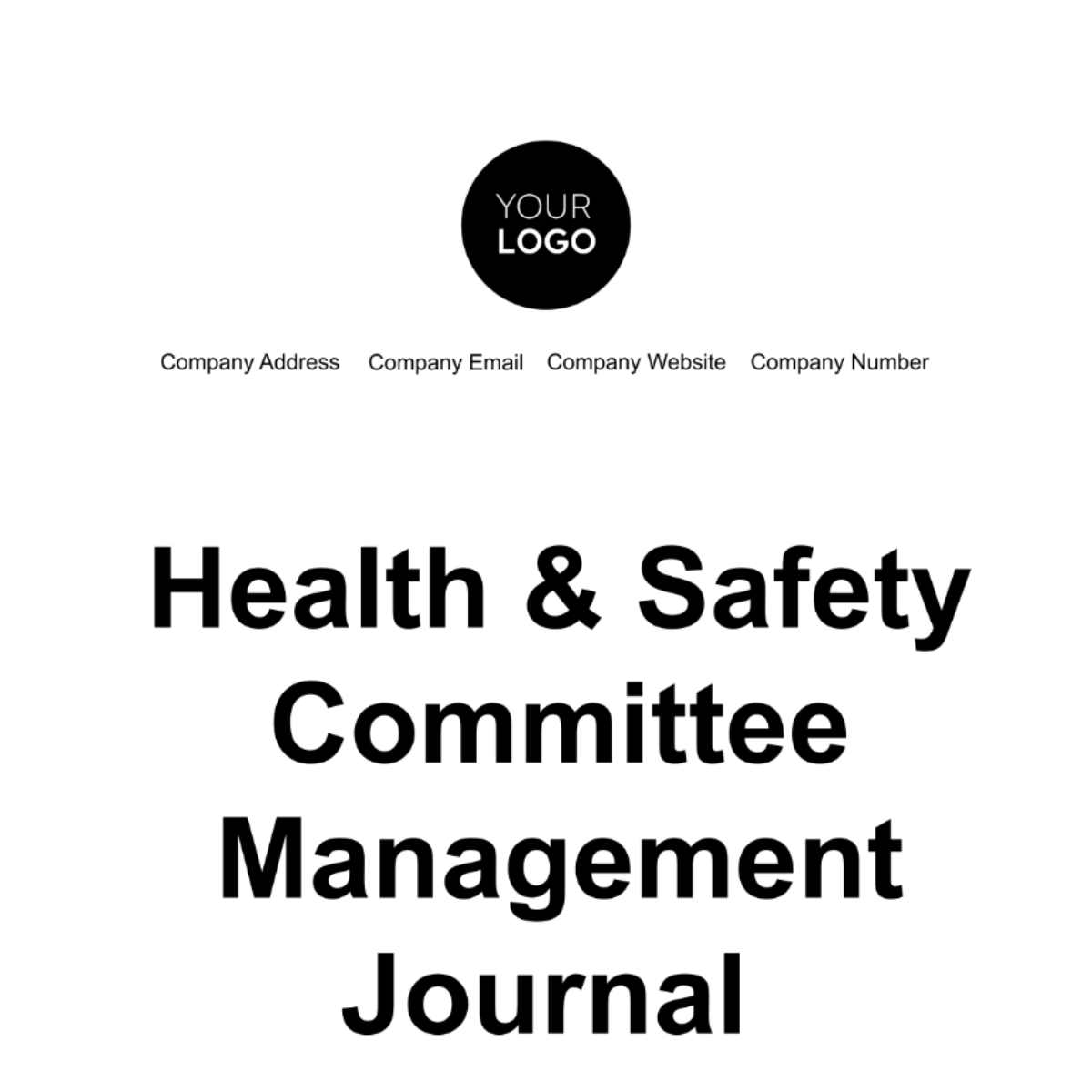 Free Health & Safety Committee Management Journal Template