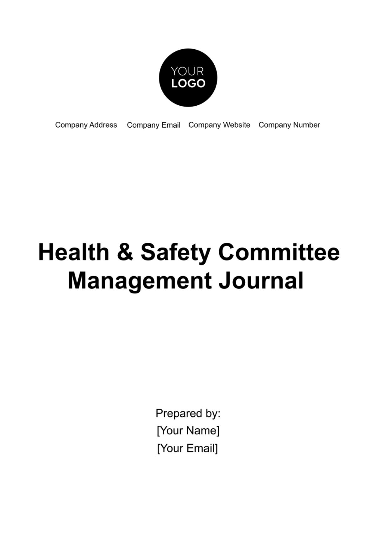 Health & Safety Committee Management Journal Template - Edit Online & Download