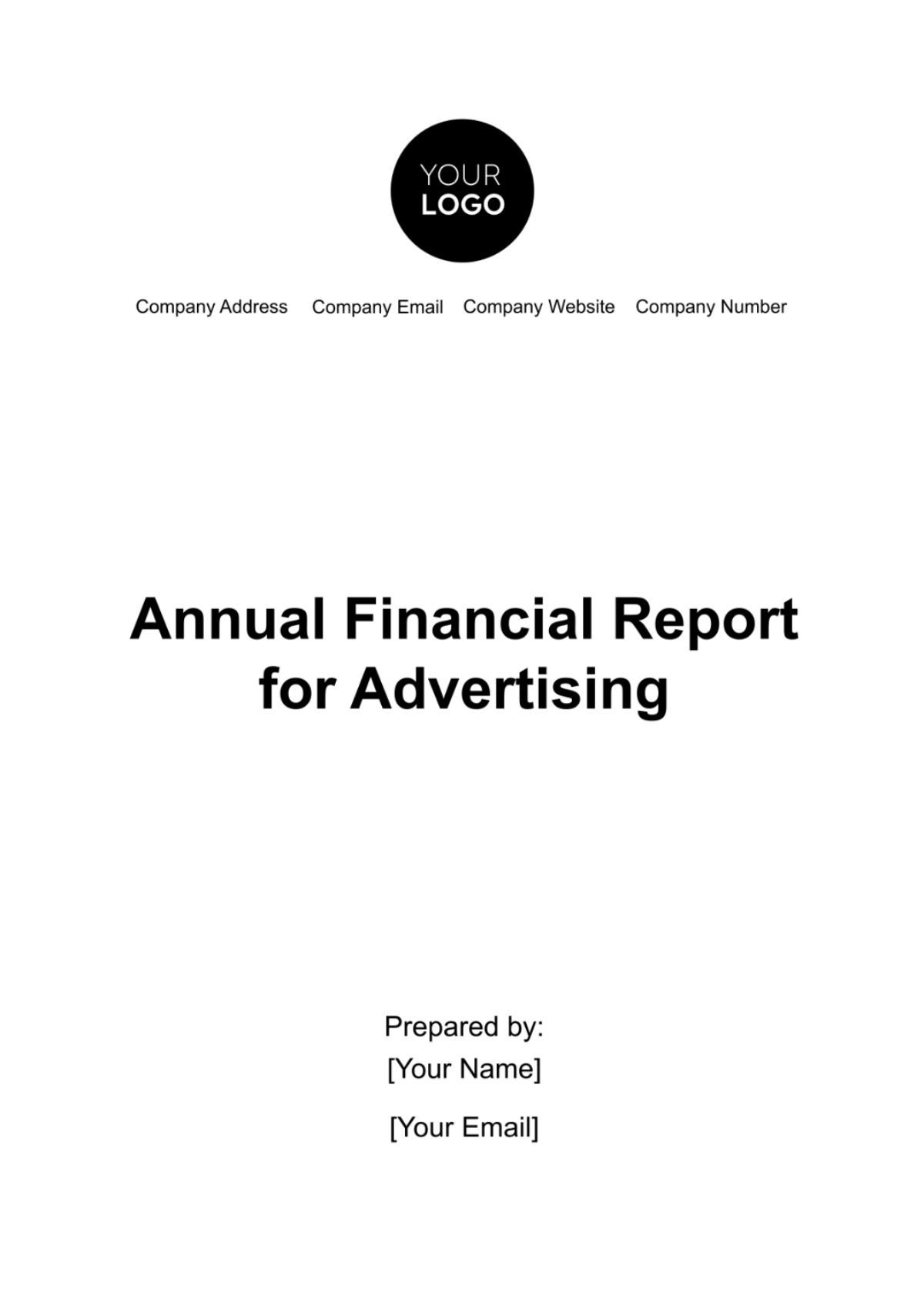 Annual Financial Report for Advertising Template - Edit Online & Download