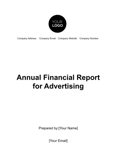 Free Annual Financial Report for Advertising Template to Edit Online