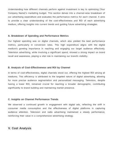 Free Annual Financial Report for Advertising Template to Edit Online