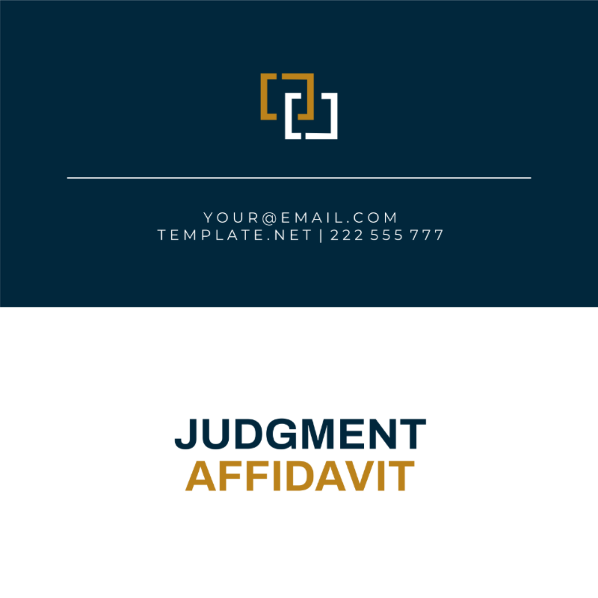 Judgment Affidavit Template