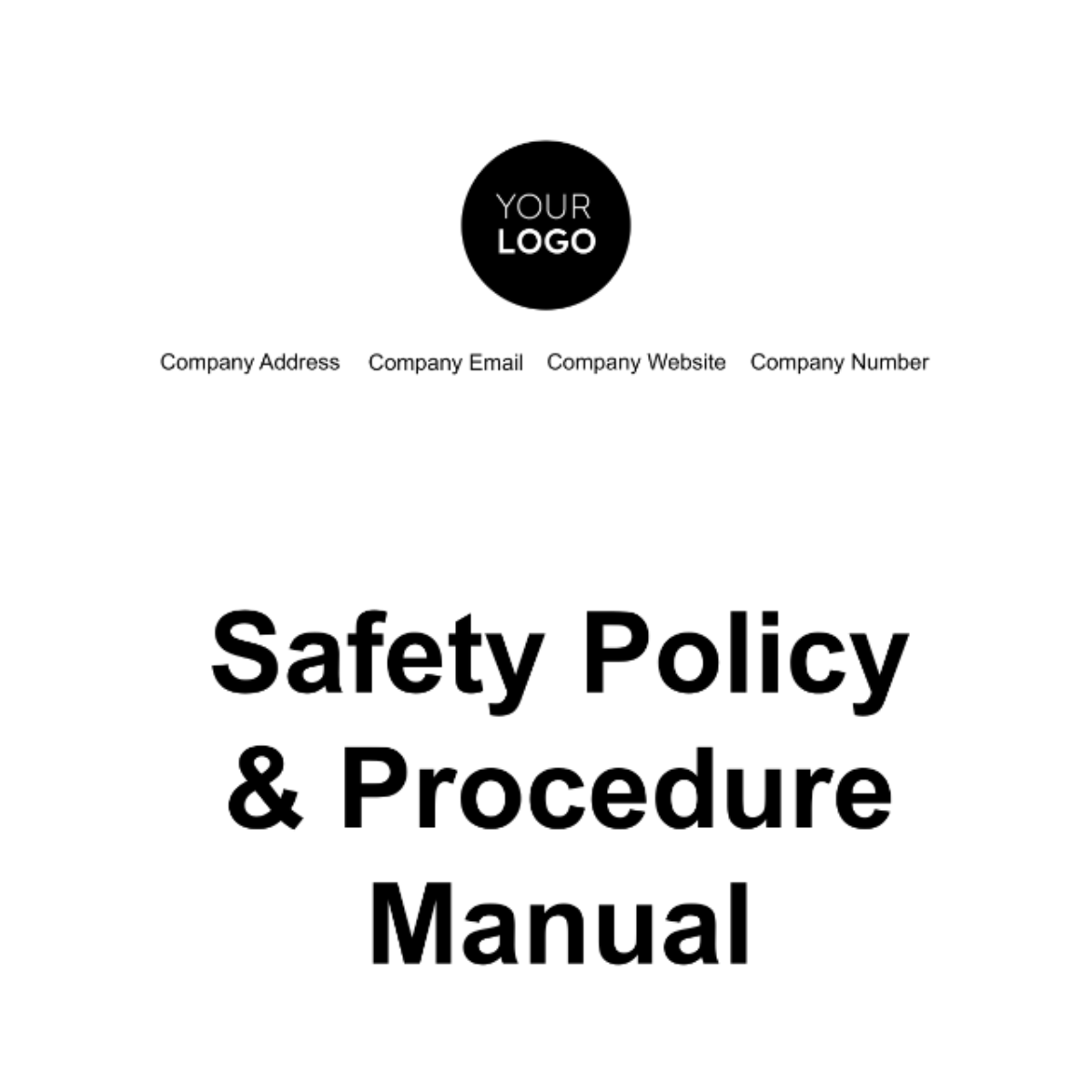 Safety Policy & Procedure Manual Template
