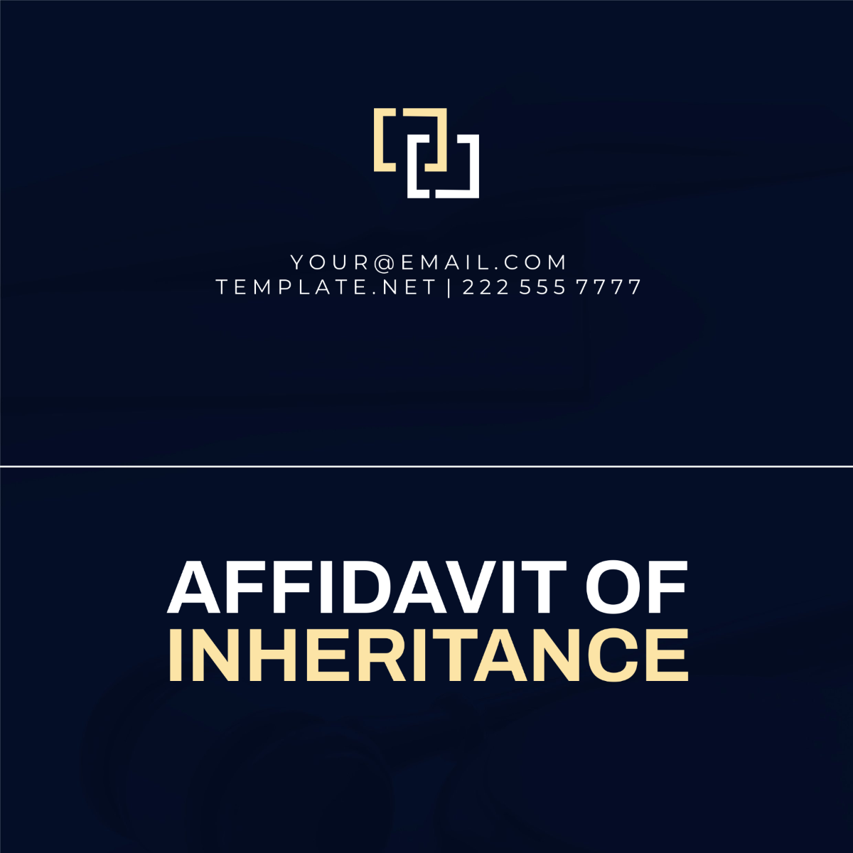 Washington Affidavit of Inheritance Template