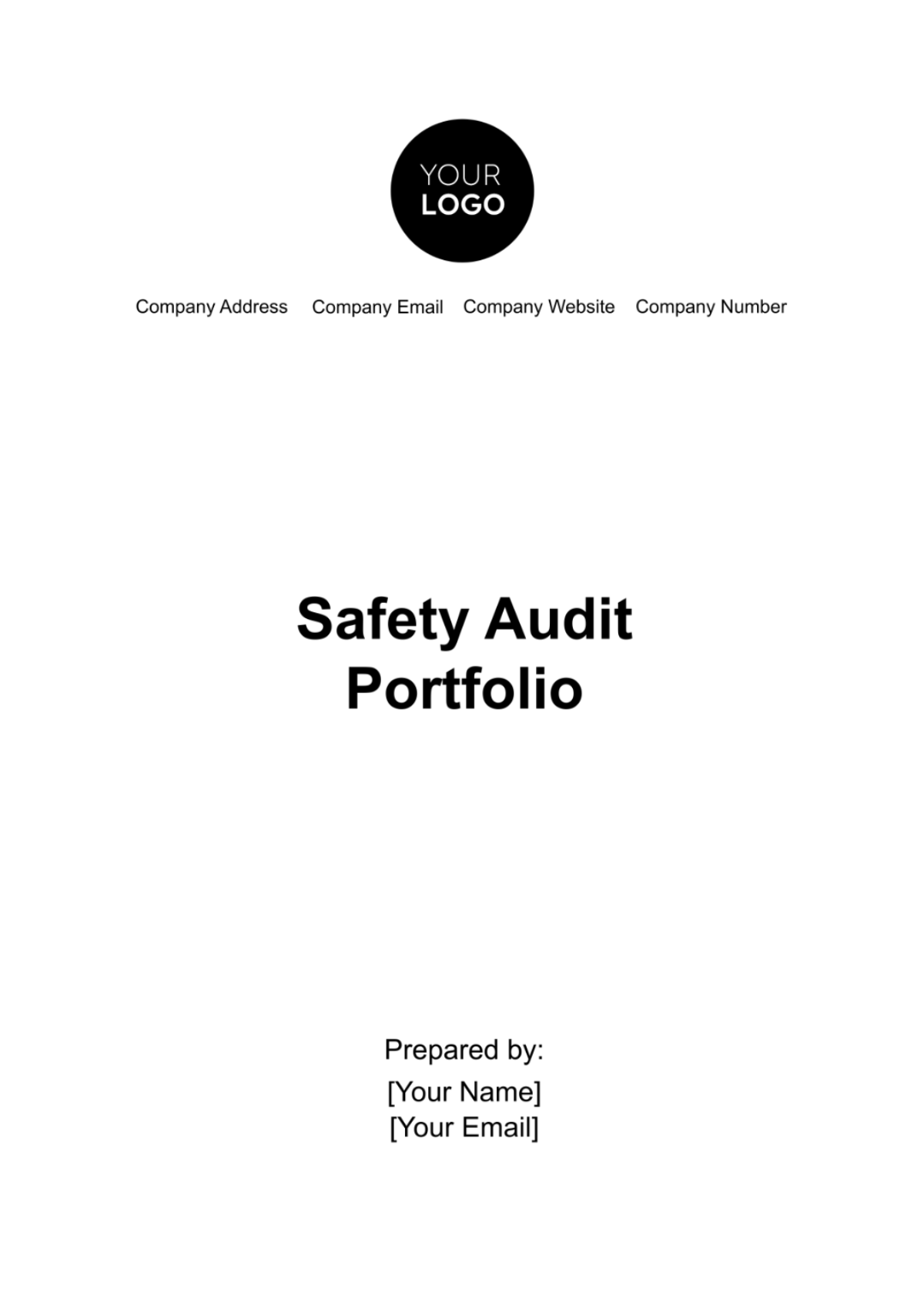 Safety Audit Portfolio Template