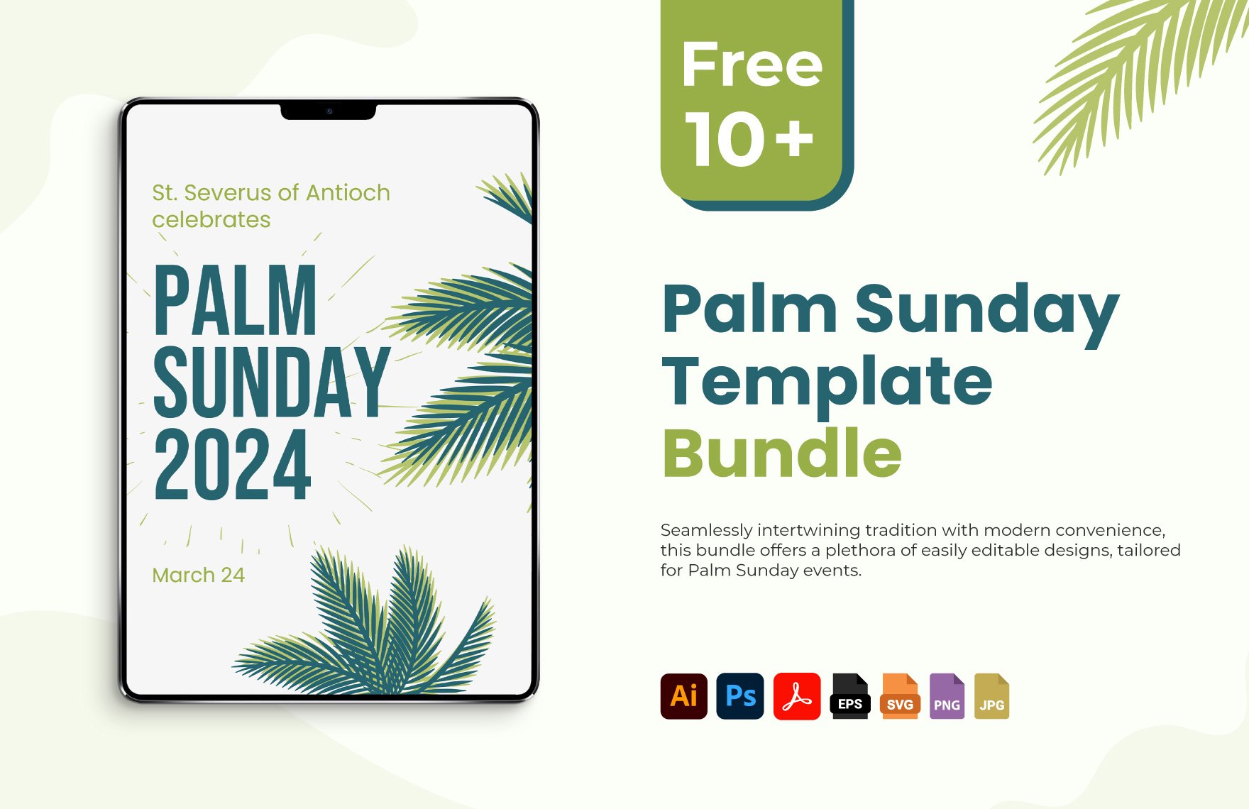 Free 10+ Palm Sunday Template Bundle in PDF, Illustrator, PSD, EPS, SVG, JPG, PNG