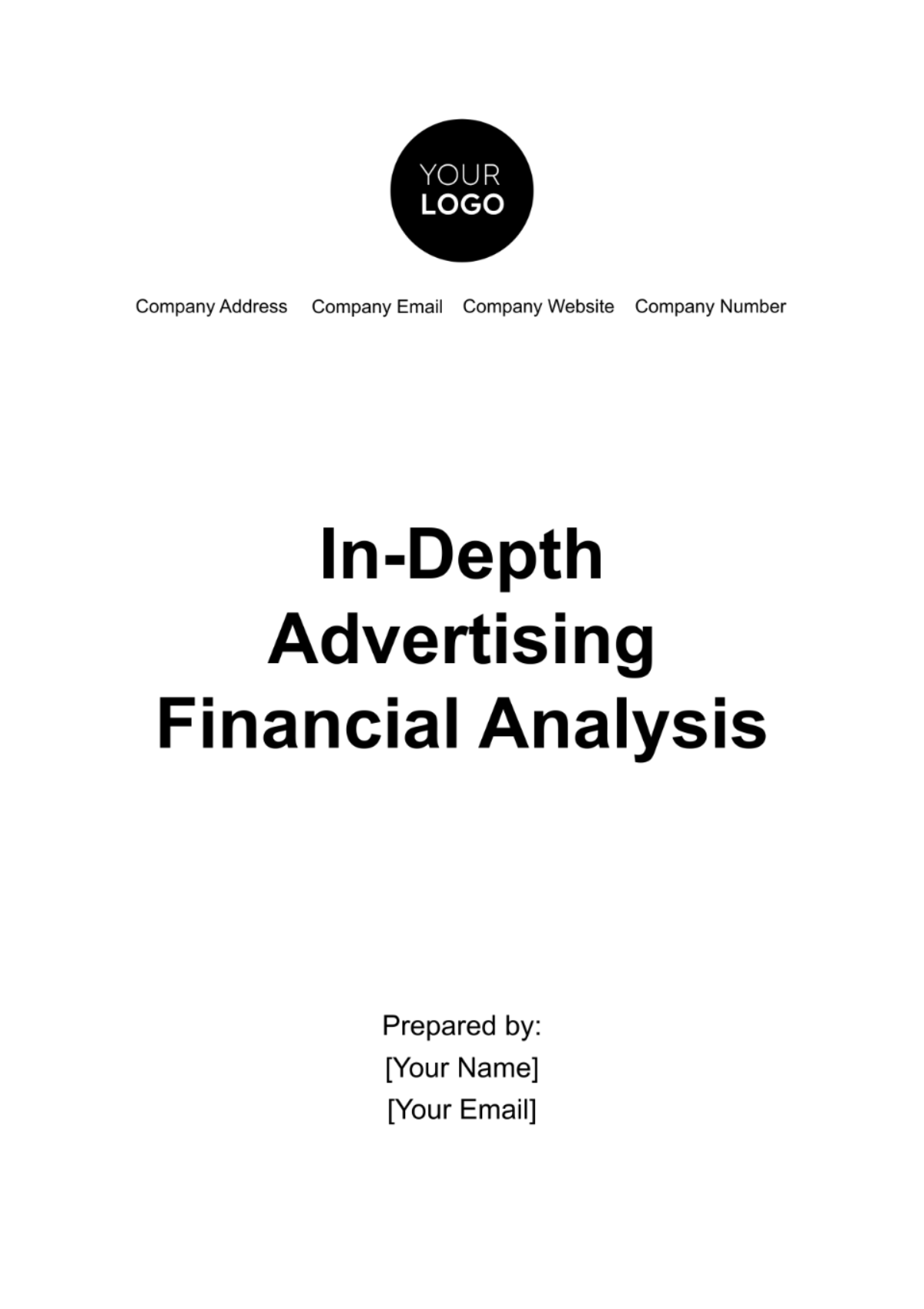 In-Depth Advertising Financial Analysis Template