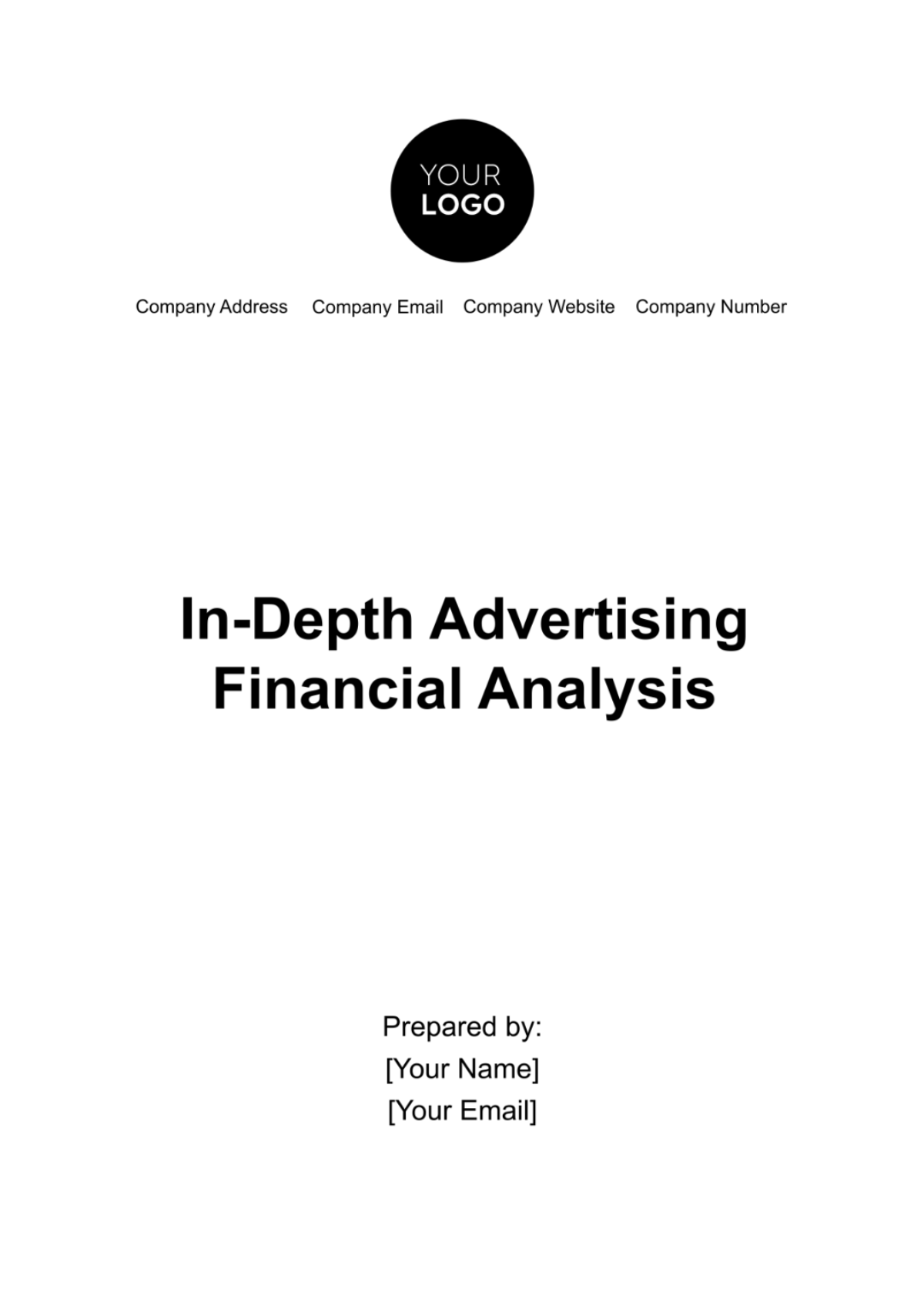 In-Depth Advertising Financial Analysis Template - Edit Online & Download