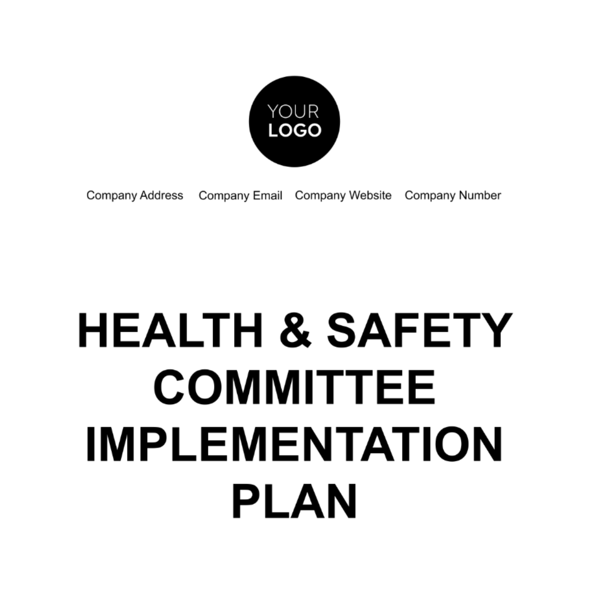 Free Health & Safety Committee Implementation Plan Template