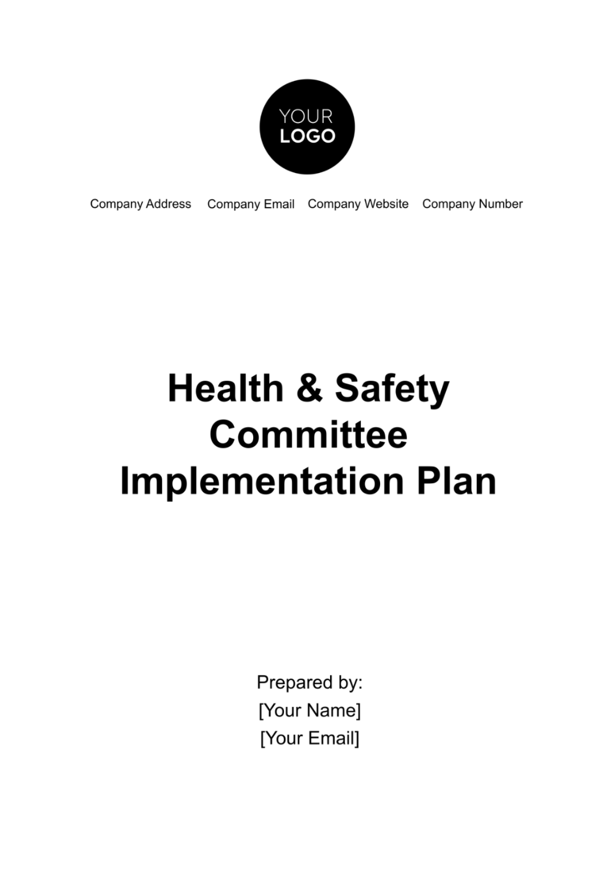 Health & Safety Committee Implementation Plan Template - Edit Online & Download