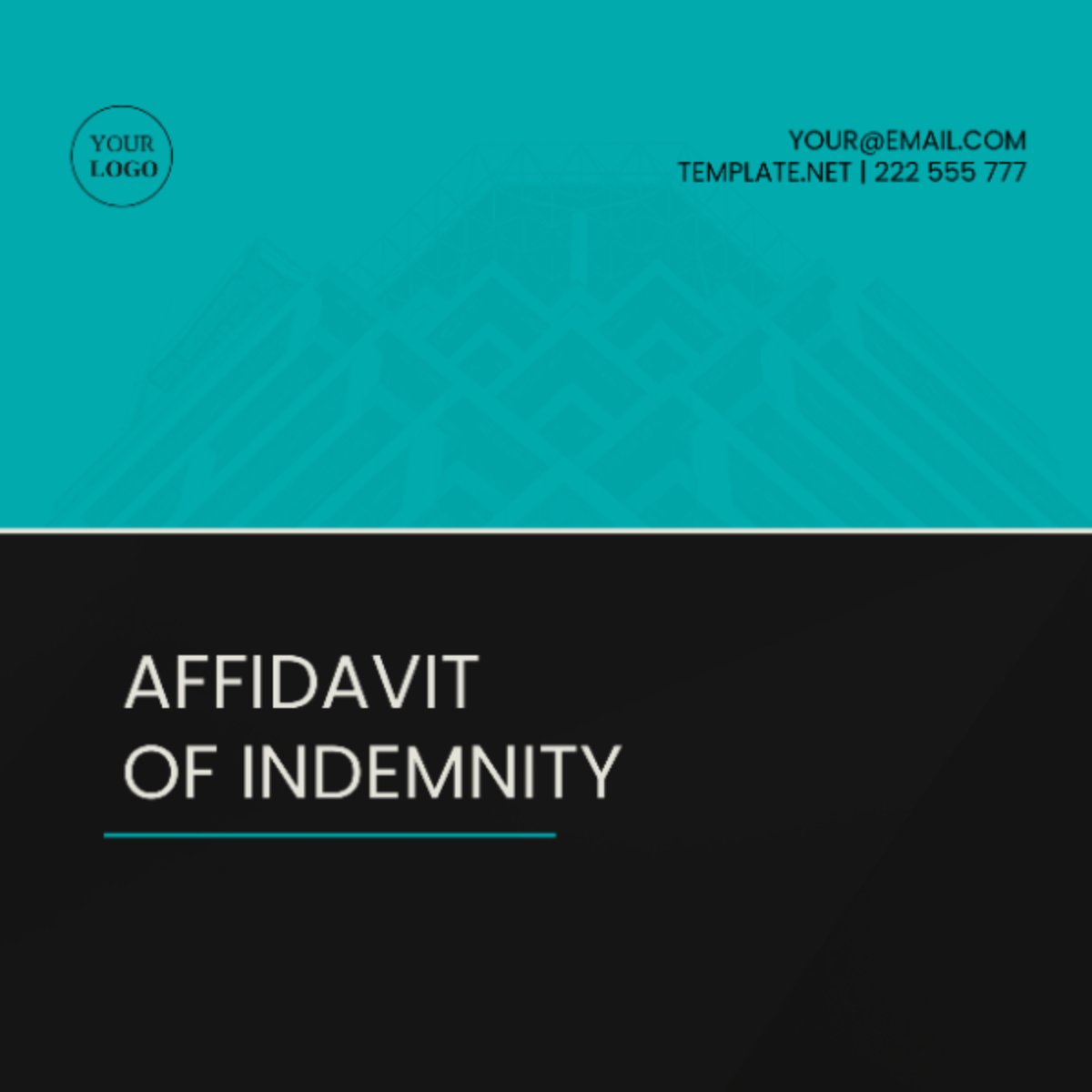 Affidavit of Indemnity Template