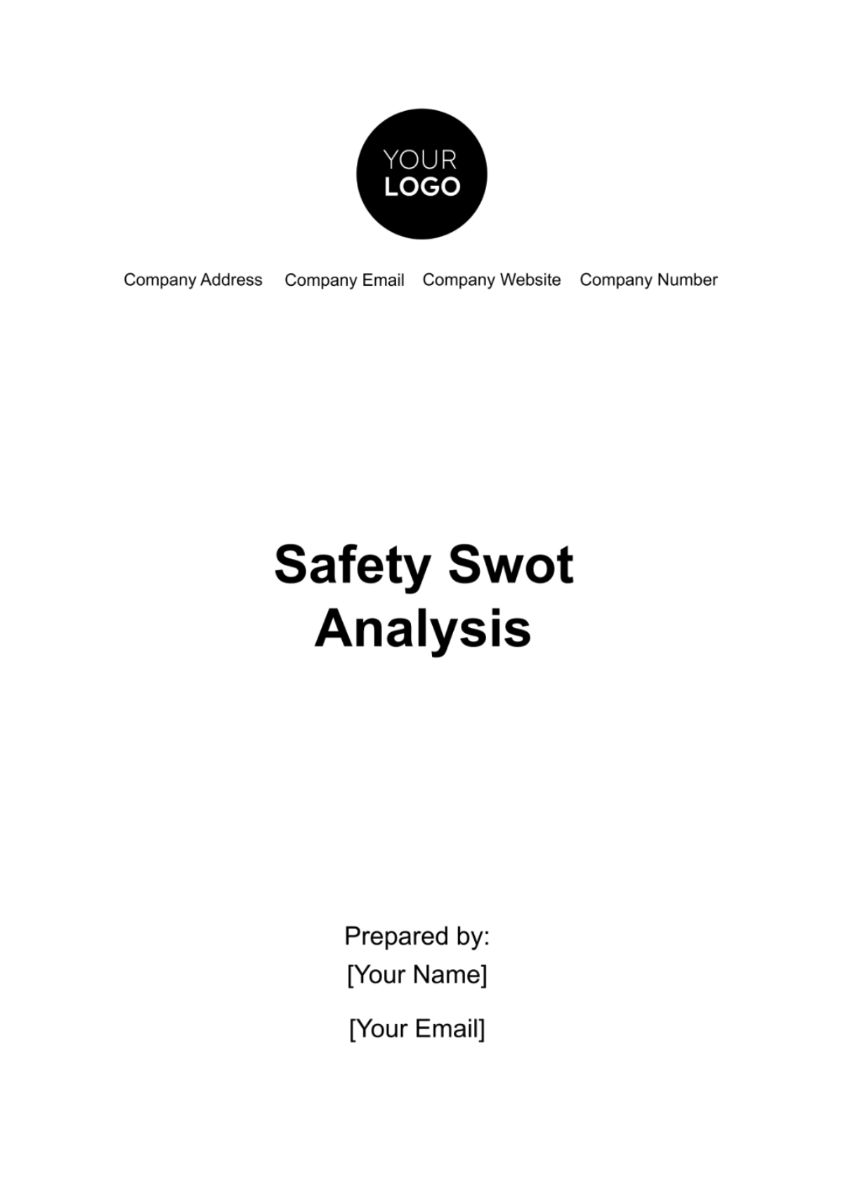 Safety SWOT Analysis Template