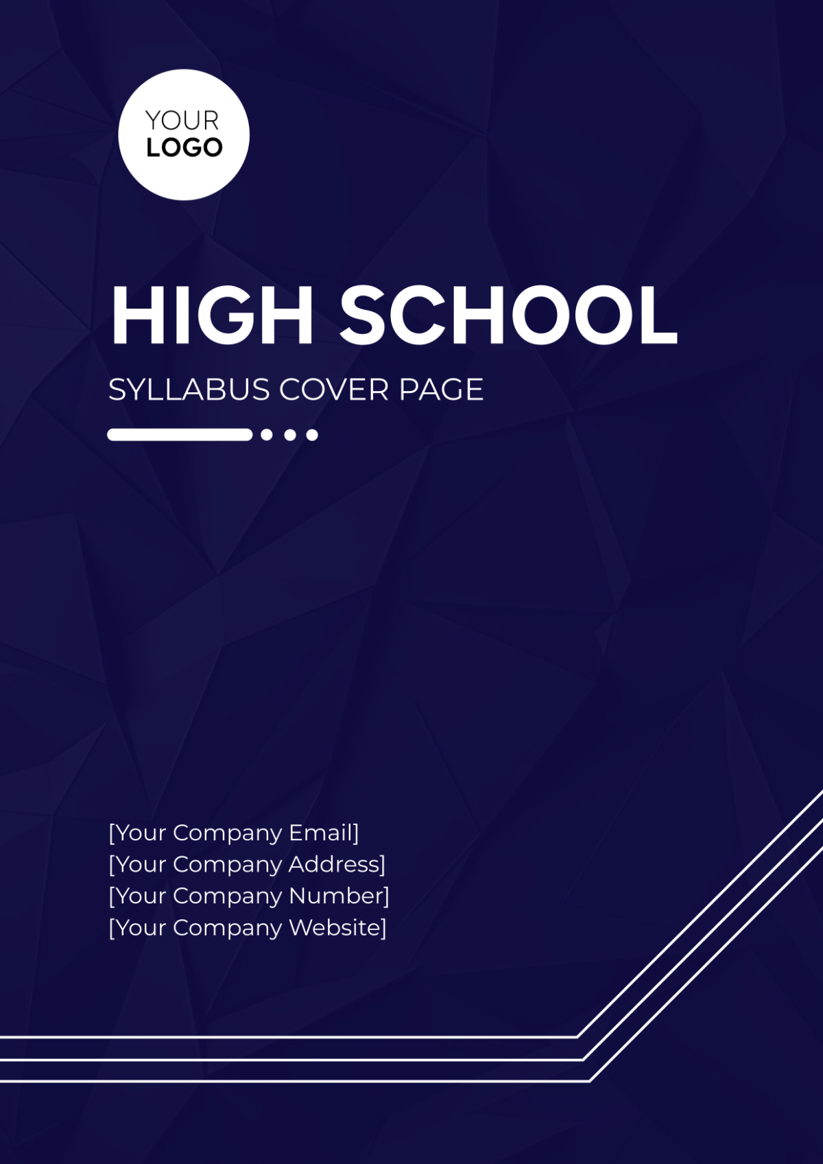 High School Syllabus Cover Page