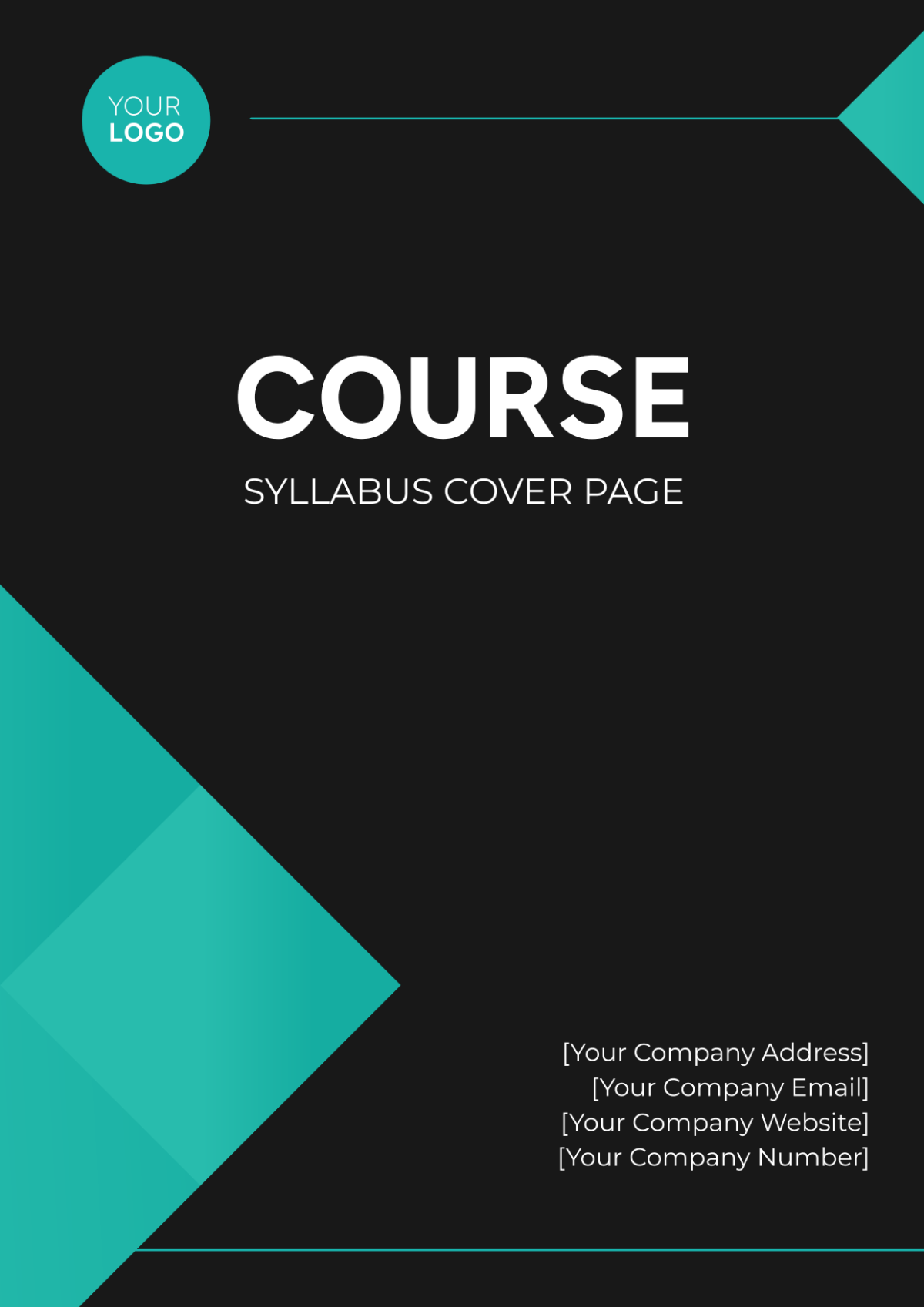 Course Syllabus Cover Page