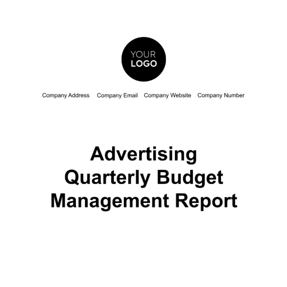 Advertising Quarterly Budget Management Report Template - Edit Online ...