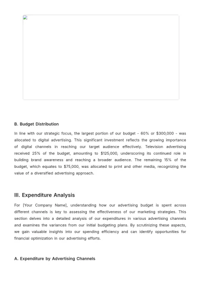 Free Advertising Quarterly Budget Management Report Template to Edit Online