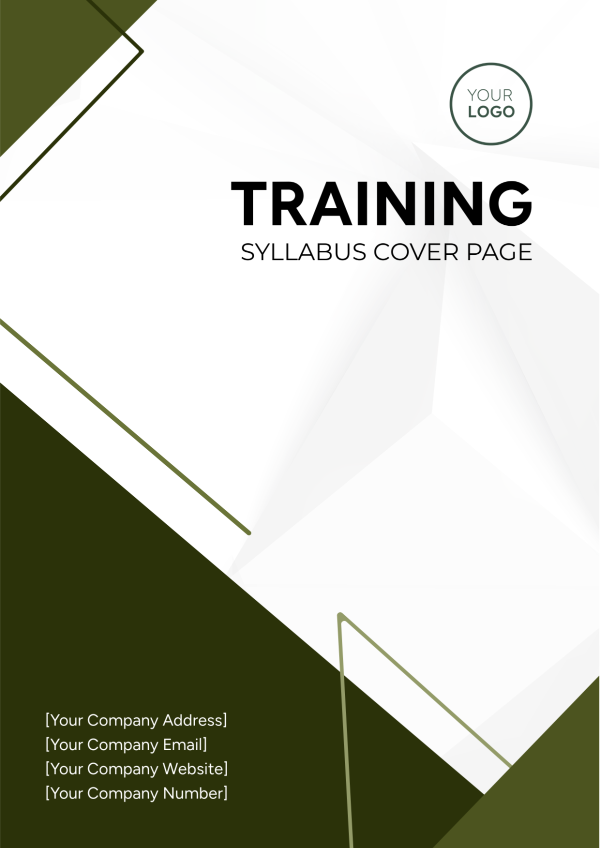 Training Syllabus Cover Page