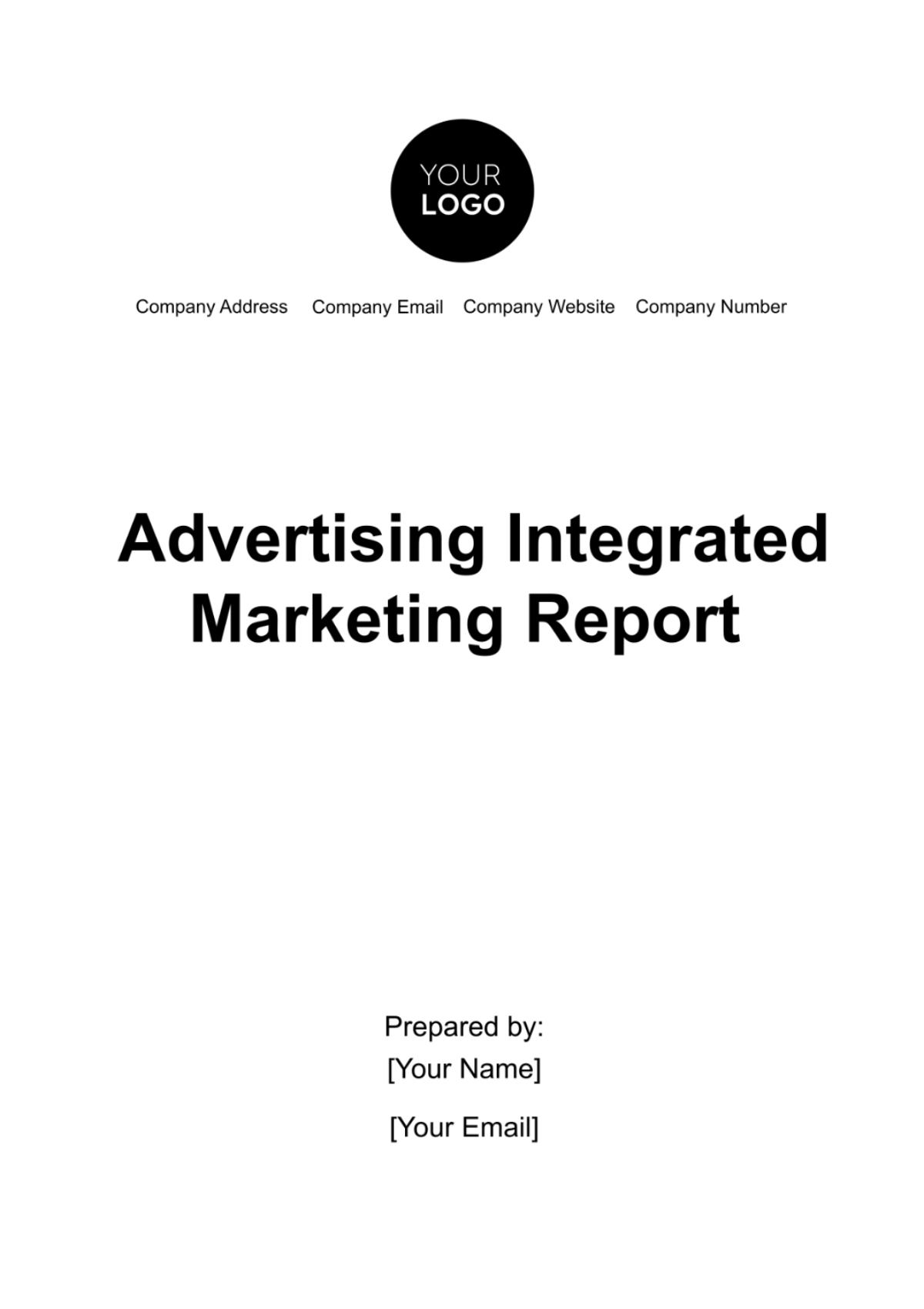 Free Advertising Integrated Marketing Report Template