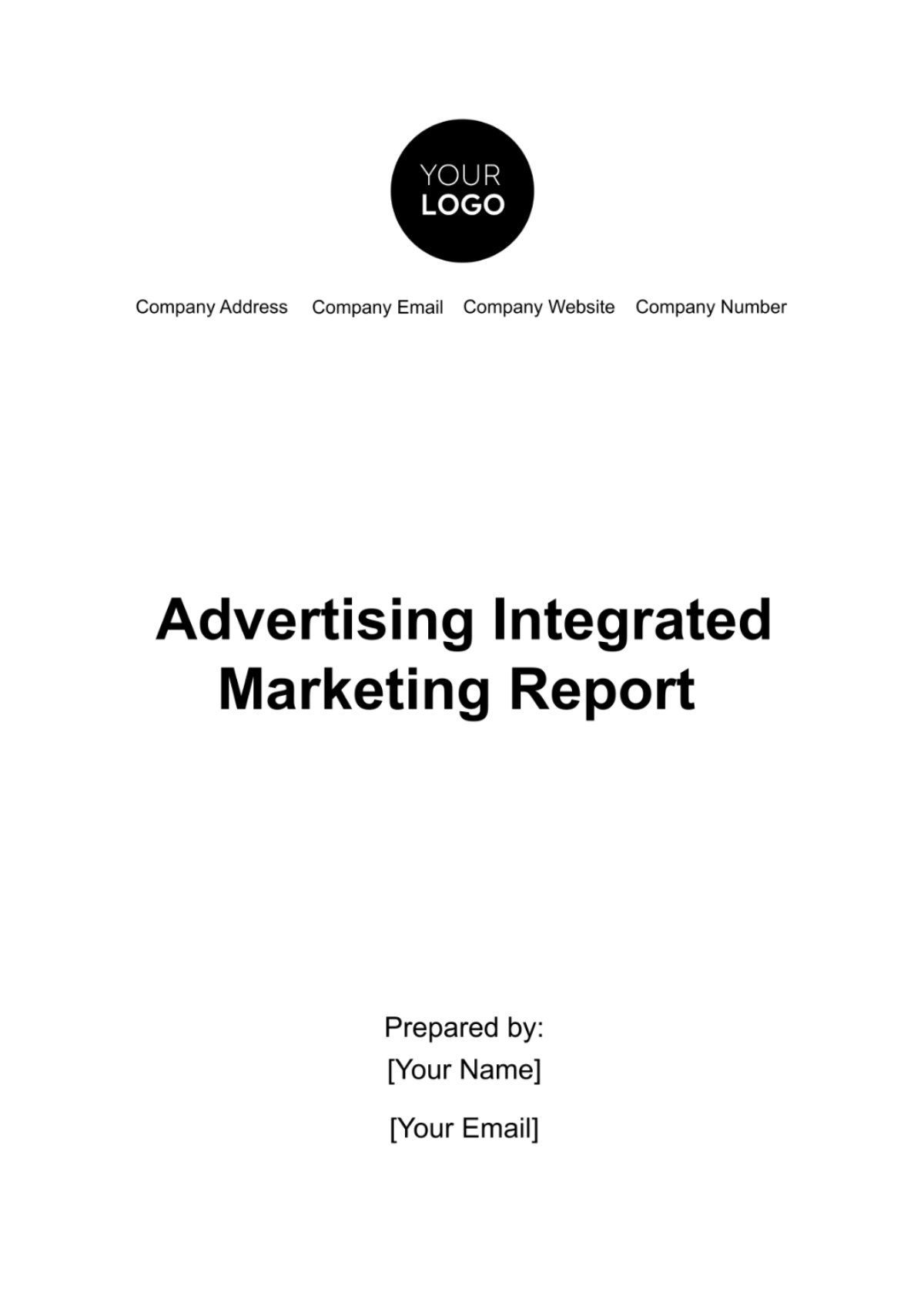 Advertising Integrated Marketing Report Template - Edit Online & Download