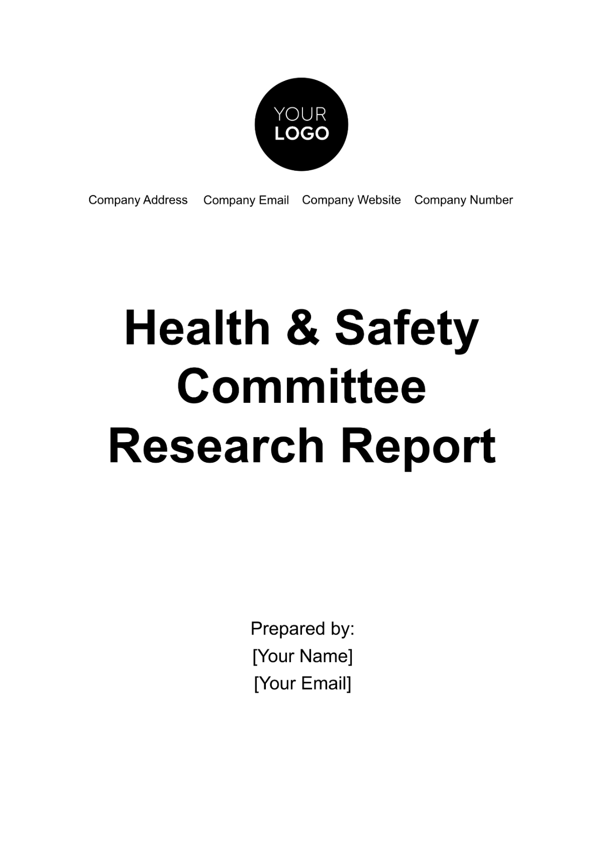 Free Health & Safety Committee Research Report Template