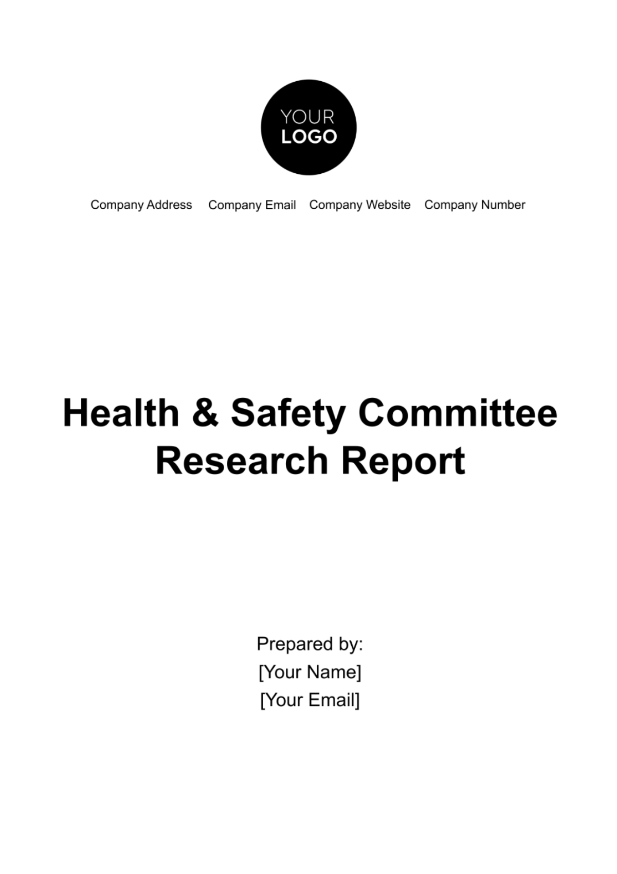 Health & Safety Committee Research Report Template - Edit Online & Download