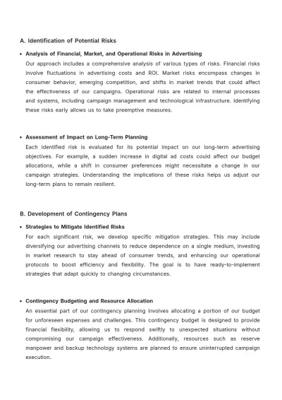 Free Advertising Long-term Financial Planning for Campaigns Template to Edit Online