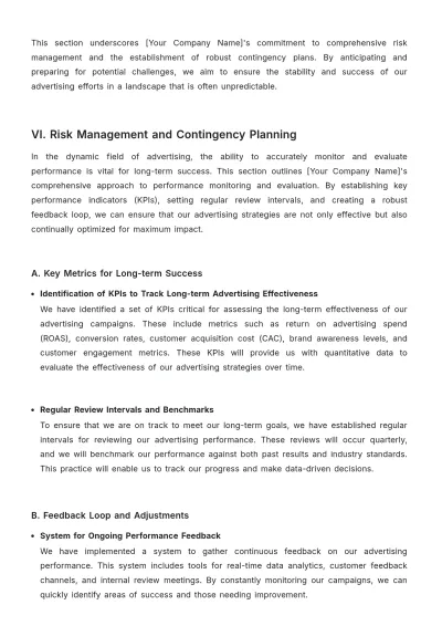 Free Advertising Long-term Financial Planning for Campaigns Template to Edit Online