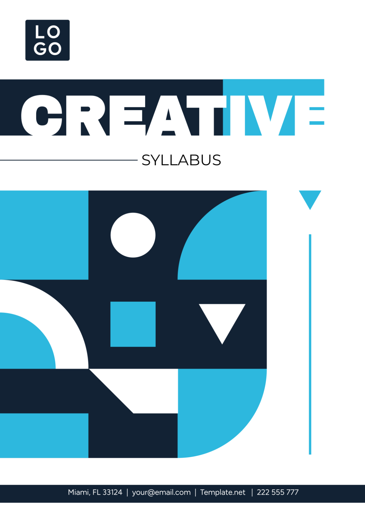 Creative Syllabus Cover Page Template