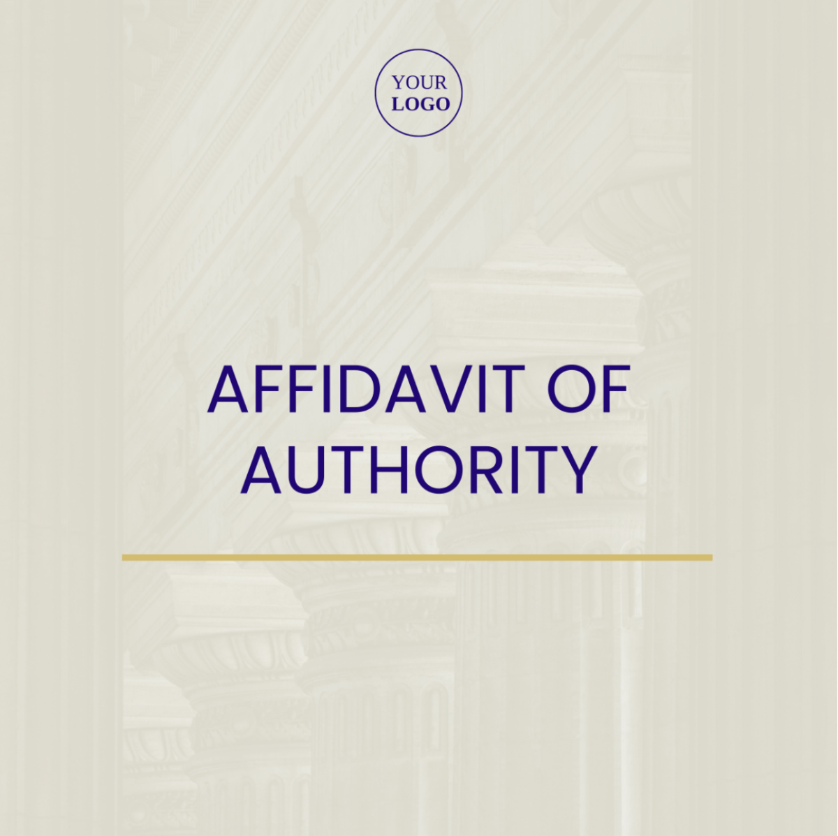Affidavit of Authority Template