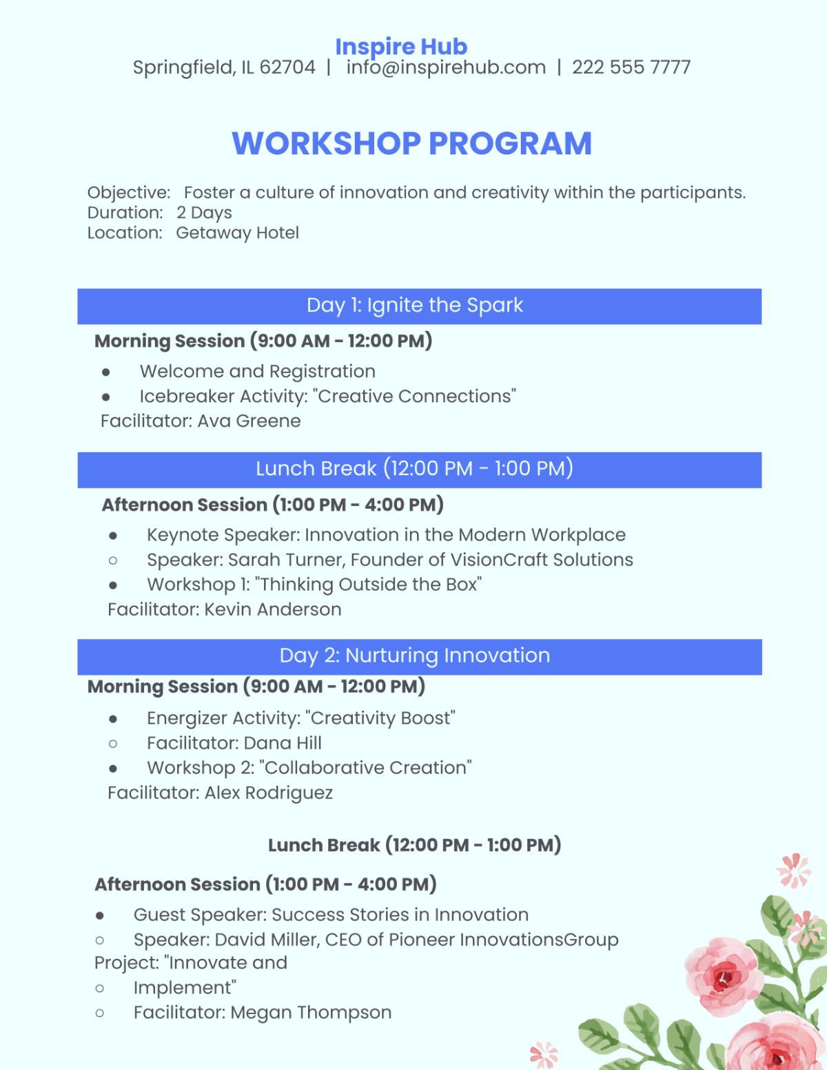 Workshop Program