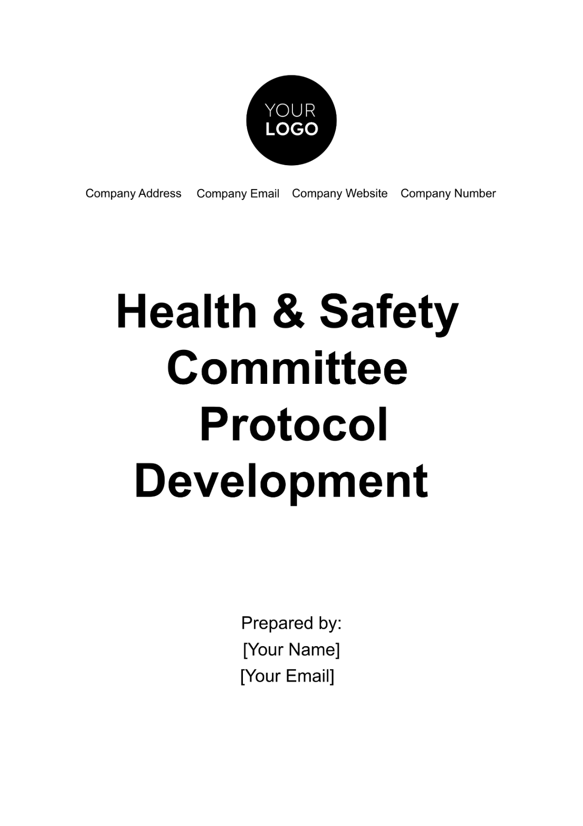 Free Health & Safety Committee Protocol Development Template