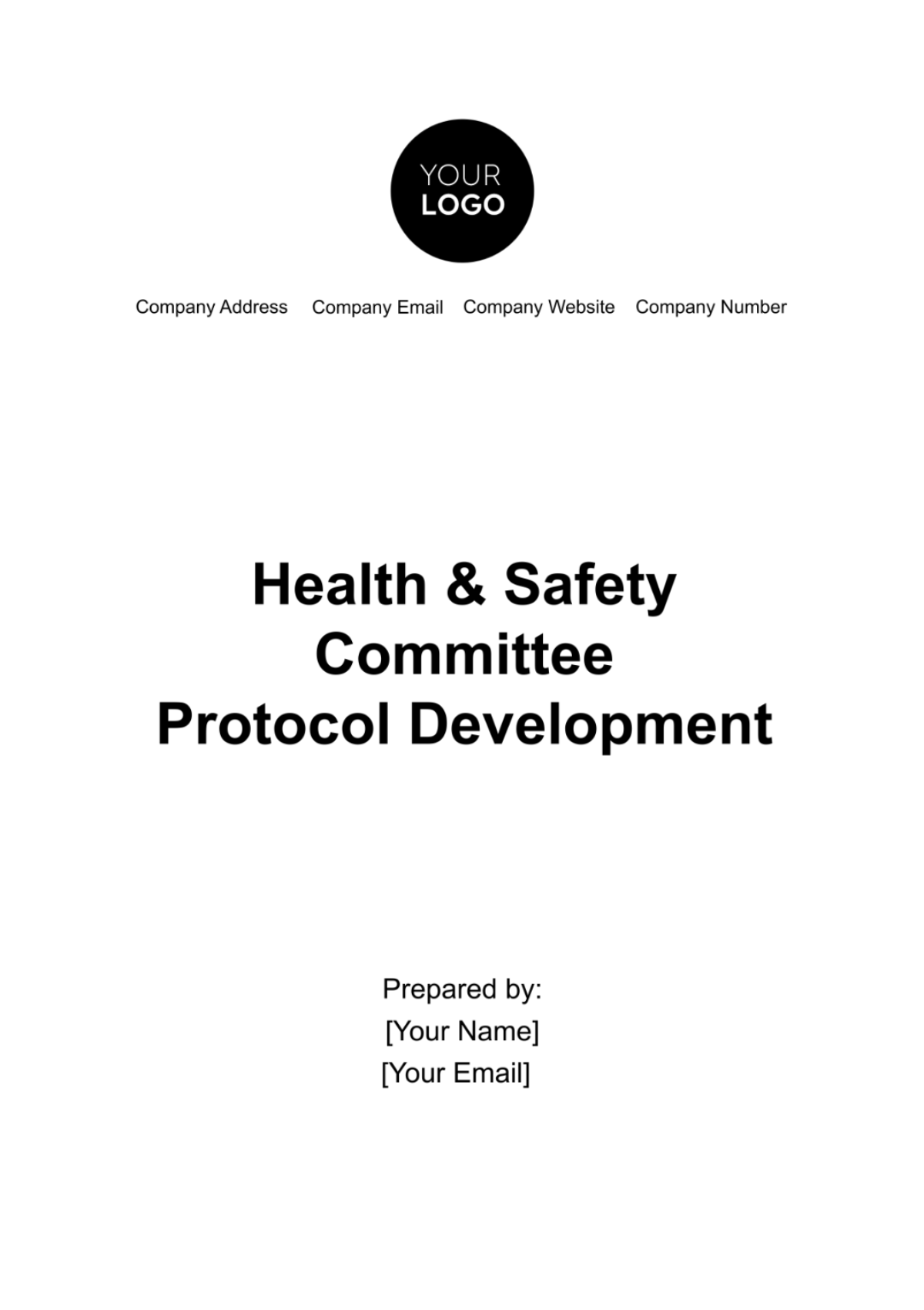 Health & Safety Committee Protocol Development Template - Edit Online & Download