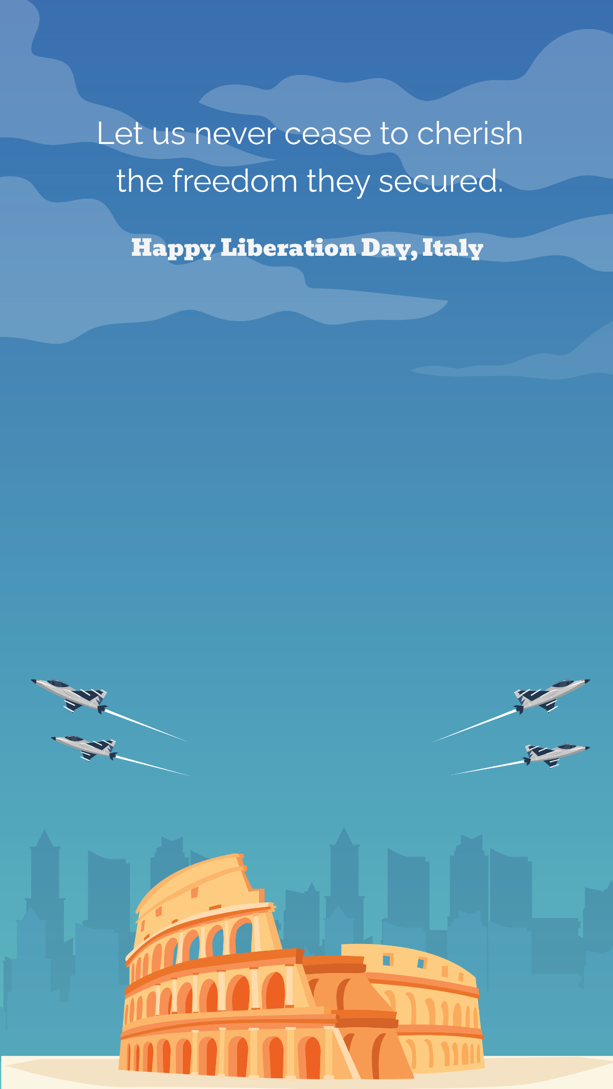 Free  Italy Liberation Day Snapchat Geofilter Template