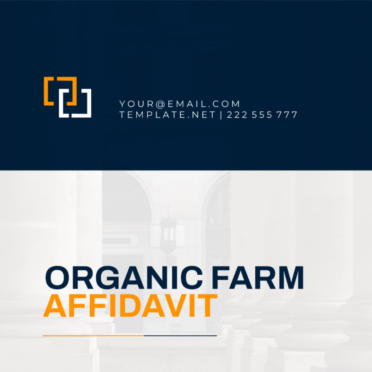 Organic Farm Affidavit Template