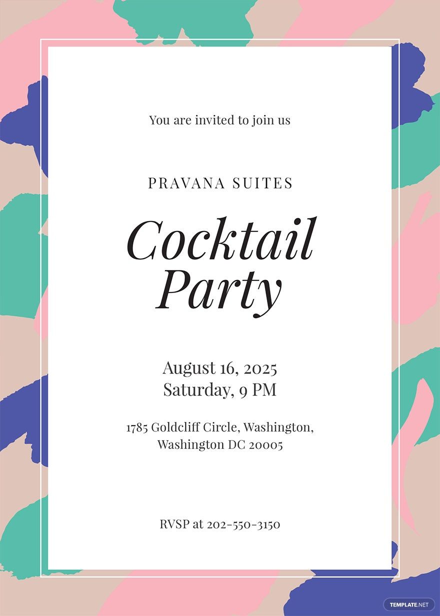 Printable Cocktail Party Invitation Template
