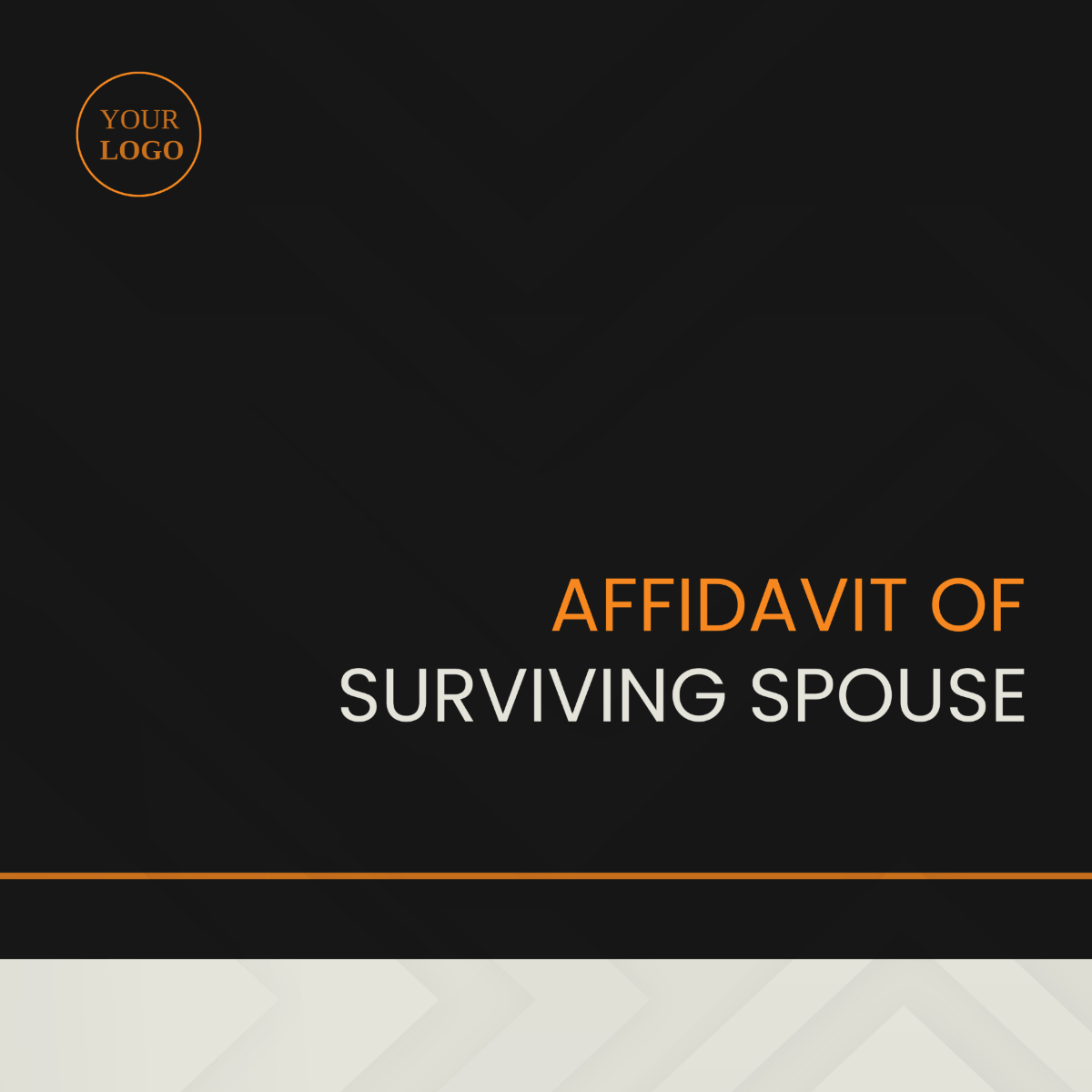 Affidavit of Surviving Spouse Template