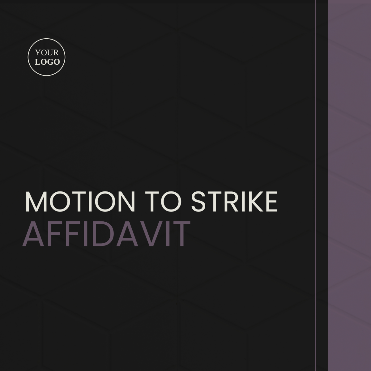 Motion To Strike Affidavit Template