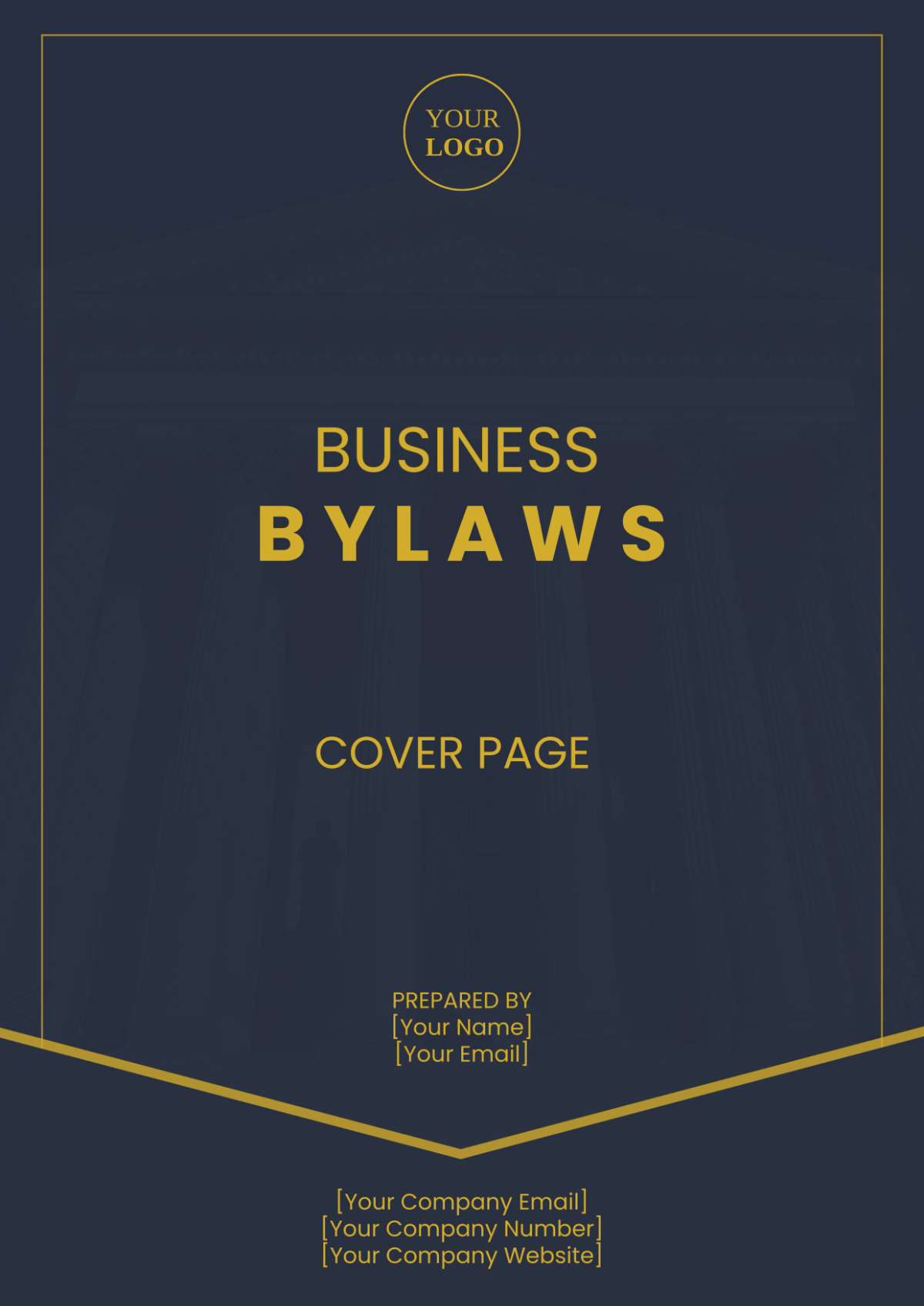 Free Business Bylaws Cover Page Template - Edit Online & Download ...