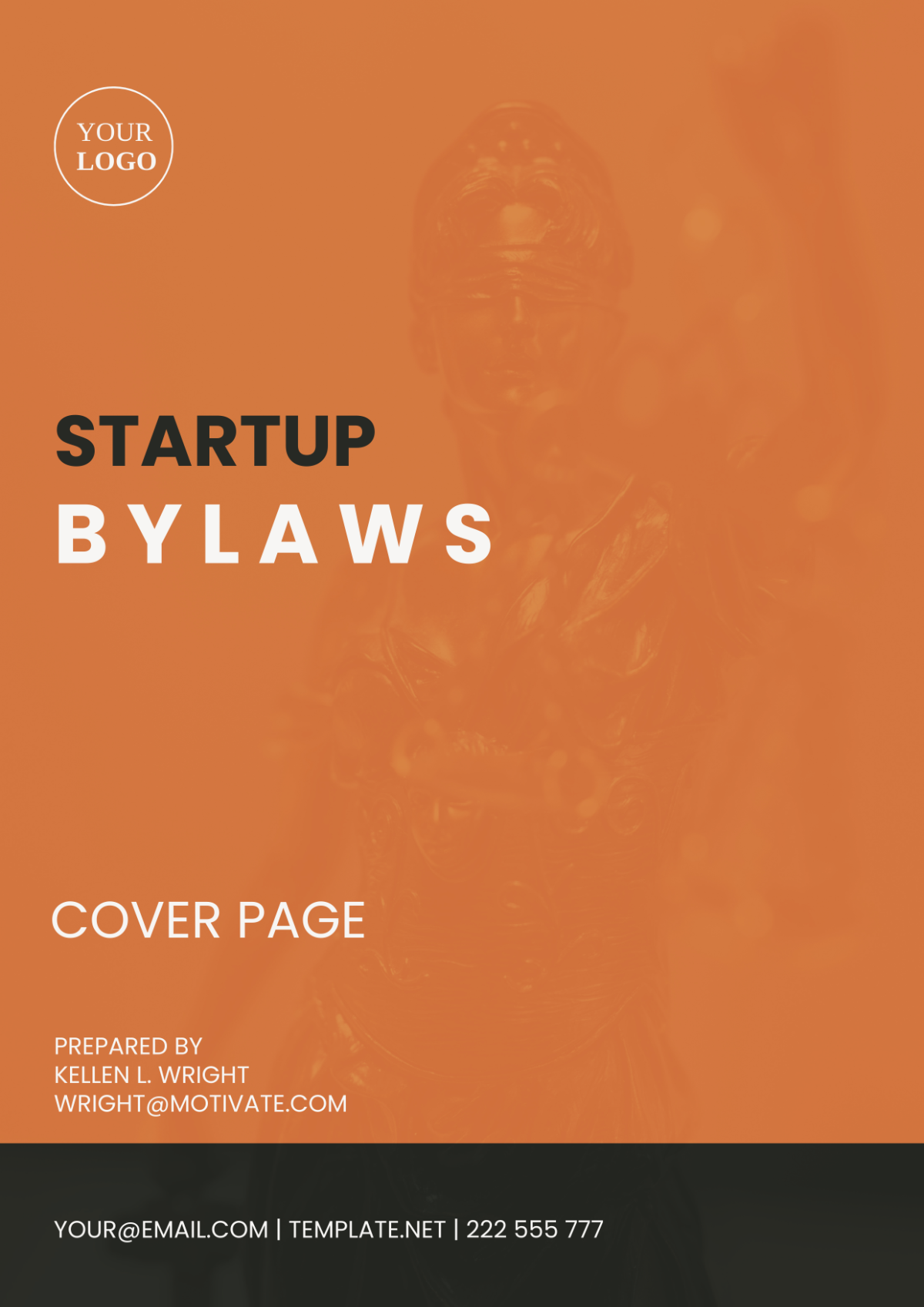 Startup Bylaws Cover Page Template